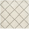 thumbnail image 1 of SAFAVIEH Hudson Amias Plush Geometric Shag Area Rug, Ivory/Grey, 8' x 8' Square, 1 of 10