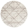 thumbnail image 1 of SAFAVIEH Hudson Amias Plush Geometric Shag Area Rug, Multi Ivory/Beige, 4' x 4' Round, 1 of 8
