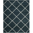 thumbnail image 1 of SAFAVIEH Hudson Amias Plush Geometric Shag Area Rug, Slate Blue/Ivory, 10' x 14', 1 of 9
