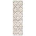thumbnail image 1 of SAFAVIEH Hudson Amias Plush Geometric Shag Runner Rug, Multi Ivory/Beige, 2'3" x 8', 1 of 8