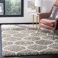 thumbnail image 1 of SAFAVIEH Hudson Arline Geometric Shag Area Rug, Grey/Ivory, 5' x 5' Square, 1 of 7