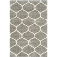thumbnail image 1 of SAFAVIEH Hudson Arline Geometric Shag Area Rug, Grey/Ivory, 6' x 9', 1 of 11
