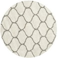 thumbnail image 1 of SAFAVIEH Hudson Arline Geometric Shag Area Rug, Ivory/Grey, 9' x 9' Round, 1 of 9