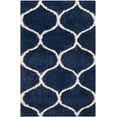 thumbnail image 1 of SAFAVIEH Hudson Arline Geometric Shag Area Rug, Navy/Ivory, 6' x 9', 1 of 7