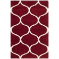 thumbnail image 1 of SAFAVIEH Hudson Arline Geometric Shag Area Rug, Red/Ivory, 4' x 6', 1 of 11