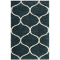 thumbnail image 1 of SAFAVIEH Hudson Arline Geometric Shag Area Rug, Slate Blue/Ivory, 4' x 6', 1 of 7