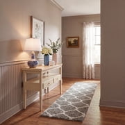 Safavieh Hudson Arline Geometric Shag Runner Rug, Gray/Ivory, 23" x 12