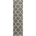 thumbnail image 1 of SAFAVIEH Hudson Arline Geometric Shag Runner Rug, Grey/Ivory, 2'3" x 12', 1 of 4