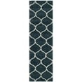 thumbnail image 1 of SAFAVIEH Hudson Arline Geometric Shag Runner Rug, Slate Blue/Ivory, 2'3" x 8', 1 of 7