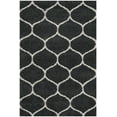 thumbnail image 1 of SAFAVIEH Hudson Arline Plush Geometric Shag Area Rug, Dark Grey/Ivory, 2'3" x 3'9", 1 of 5