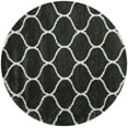 thumbnail image 1 of SAFAVIEH Hudson Arline Plush Geometric Shag Area Rug, Dark Grey/Ivory, 5' x 5' Round, 1 of 6