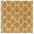 thumbnail image 1 of SAFAVIEH Hudson Arline Plush Geometric Shag Area Rug, Gold/Ivory, 7' x 7' Square, 1 of 8
