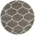 thumbnail image 1 of SAFAVIEH Hudson Arline Plush Geometric Shag Area Rug, Grey/Ivory, 3' x 3' Round, 1 of 9