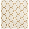 thumbnail image 1 of SAFAVIEH Hudson Arline Plush Geometric Shag Area Rug, Ivory/Gold, 7' x 7' Square, 1 of 8