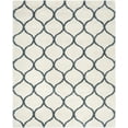 thumbnail image 1 of SAFAVIEH Hudson Arline Plush Geometric Shag Area Rug, Ivory/Slate Blue, 11' x 15', 1 of 6
