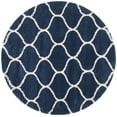 thumbnail image 1 of SAFAVIEH Hudson Arline Plush Geometric Shag Area Rug, Navy/Ivory, 3' x 3' Round, 1 of 9