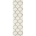 thumbnail image 1 of SAFAVIEH Hudson Arline Plush Geometric Shag Runner Rug, Ivory/Grey, 2'3" x 22', 1 of 9