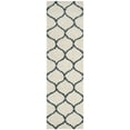 thumbnail image 1 of SAFAVIEH Hudson Arline Plush Geometric Shag Runner Rug, Ivory/Slate Blue, 2'3" x 14', 1 of 6