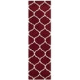 thumbnail image 1 of SAFAVIEH Hudson Arline Plush Geometric Shag Runner Rug, Red/Ivory, 2'3" x 14', 1 of 8