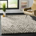 thumbnail image 1 of SAFAVIEH Hudson Augustine Geometric Shag Area Rug, Grey/Ivory, 8' x 10', 1 of 7