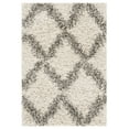 thumbnail image 1 of SAFAVIEH Hudson Franklin Geometric Diamonds Shag Area Rug, Ivory/Grey, 2' x 3', 1 of 6