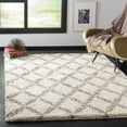 thumbnail image 1 of SAFAVIEH Hudson Franklin Geometric Diamonds Shag Area Rug, Ivory/Grey, 5' x 5' Square, 1 of 7