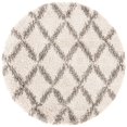 thumbnail image 1 of SAFAVIEH Hudson Franklin Geometric Diamonds Shag Area Rug, Ivory/Grey, 7' x 7' Round, 1 of 5