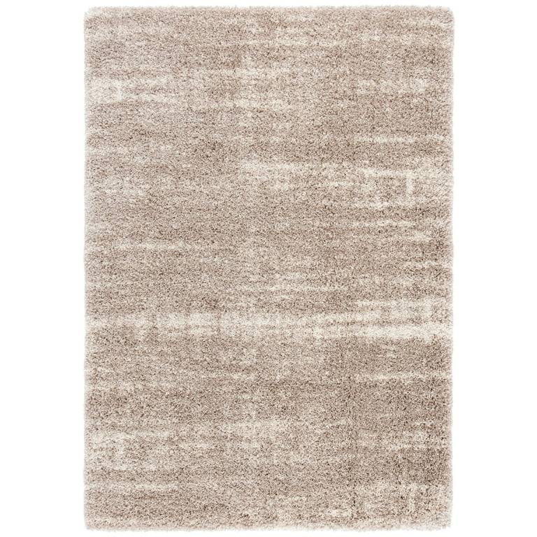 SAFAVIEH Hudson Jacinda Abstract Shag Runner Rug, Ivory/Beige, 2'3
