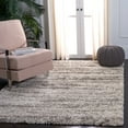 thumbnail image 1 of SAFAVIEH Hudson Jack Abstract Shag Area Rug, Ivory/Grey, 5'3" x 5'3" Square, 1 of 11