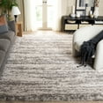 thumbnail image 1 of SAFAVIEH Hudson Jack Abstract Shag Area Rug, Ivory/Grey, 8' x 8' Square, 1 of 11