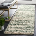 thumbnail image 1 of SAFAVIEH Hudson Jack Abstract Shag Runner Rug, Ivory/Green, 2'3" x 10', 1 of 11