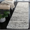 thumbnail image 1 of SAFAVIEH Hudson Jack Abstract Shag Runner Rug, Ivory/Grey, 2'3" x 6', 1 of 11