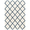 thumbnail image 1 of SAFAVIEH Hudson Jackson Trellis Shag Area Rug, Ivory/Navy, 5'3" x 7'6", 1 of 8