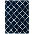 thumbnail image 1 of SAFAVIEH Hudson Jackson Trellis Shag Area Rug, Navy/Ivory, 7' x 7' Round, 1 of 9