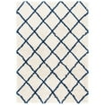thumbnail image 1 of SAFAVIEH Hudson Jackson Trellis Shag Runner Rug, Ivory/Navy, 2'3" x 8', 1 of 9