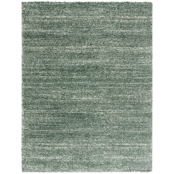 SAFAVIEH Hudson Jaden Striped Shag Area Rug, Green/Ivory, 9' x 12'