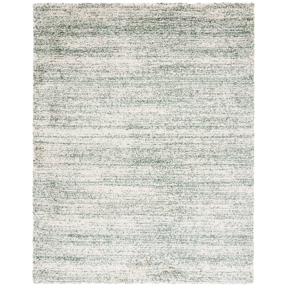 SAFAVIEH Hudson Jaden Striped Shag Area Rug, Ivory/Green, 10' x 14'