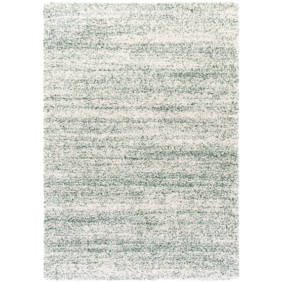 SAFAVIEH Hudson Jaden Striped Shag Area Rug, Ivory/Green, 3' x 5'
