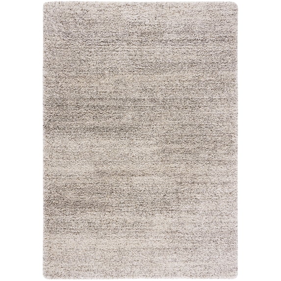 SAFAVIEH Hudson Jaden Striped Shag Area Rug, Ivory/Grey, 2'3" x 3'9"