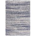 thumbnail image 1 of SAFAVIEH Hudson Jaden Striped Shag Area Rug, Ivory/Navy, 6' x 9', 1 of 11