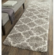 SAFAVIEH Hudson Jaye Geometric Shag Area Rug, Grey/Ivory, 2' x 3'