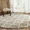 thumbnail image 1 of SAFAVIEH Hudson Jaye Geometric Shag Area Rug, Grey/Ivory, 5' x 5' Round, 1 of 7