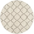 thumbnail image 1 of SAFAVIEH Hudson Jaye Geometric Shag Area Rug, Ivory/Grey, 8' x 8' Round, 1 of 10