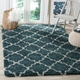 thumbnail image 1 of SAFAVIEH Hudson Jaye Geometric Shag Area Rug, Slate Blue/Ivory, 4' x 6', 1 of 10