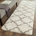 thumbnail image 1 of SAFAVIEH Hudson Jaye Geometric Shag Runner Rug, Ivory/Grey, 2'3" x 10', 1 of 11