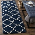thumbnail image 1 of SAFAVIEH Hudson Jaye Geometric Shag Runner Rug, Navy/Ivory, 2'3" x 8', 1 of 11