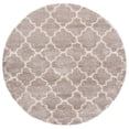 thumbnail image 1 of SAFAVIEH Hudson Jaye Plush Geometric Shag Area Rug, Beige/Ivory, 7' x 7' Round, 1 of 8