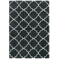 thumbnail image 1 of SAFAVIEH Hudson Jaye Plush Geometric Shag Area Rug, Dark Grey/Ivory, 4' x 6', 1 of 8