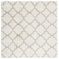thumbnail image 1 of SAFAVIEH Hudson Jaye Plush Geometric Shag Area Rug, Ivory/Beige, 7' x 7' Square, 1 of 8