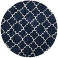 thumbnail image 1 of SAFAVIEH Hudson Jaye Plush Geometric Shag Area Rug, Navy/Ivory, 5' x 5' Round, 1 of 8